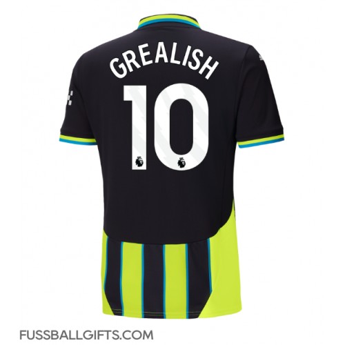 Manchester City Jack Grealish #10 Fußballbekleidung Auswärtstrikot 2024-25 Kurzarm